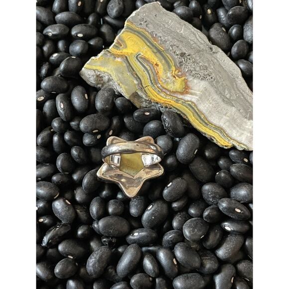 Sterling Silver💛Bumblebee Jasper Space Star⭐️Ring~Celestial Space~Size 6 - Picture 5 of 5